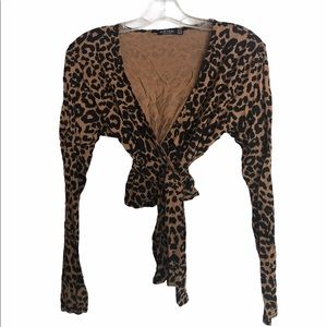 NEVER WORN Nasty Gal Wrap Blouse